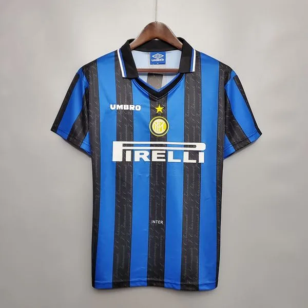 Camiseta de fútbol Inter Milan 1997/98 LOCAL MANGA CORTA VERSION FAN